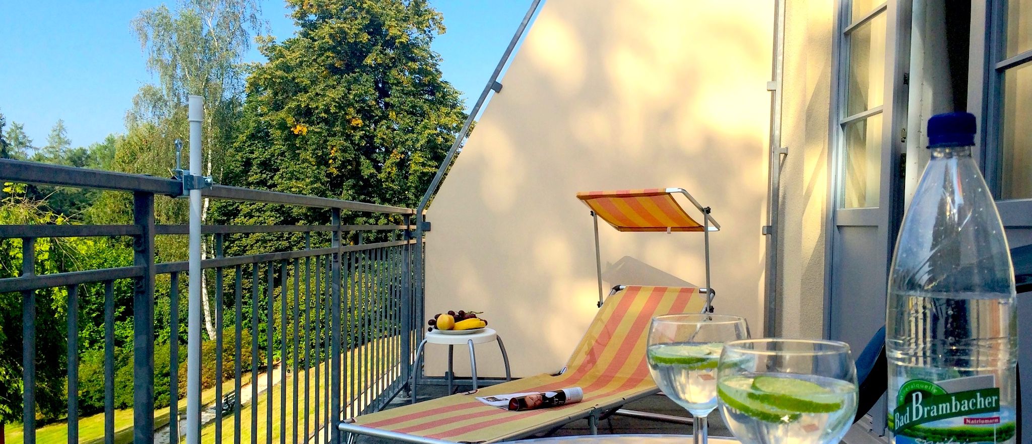 Balkon Bad Elster, Blick auf Kurpark